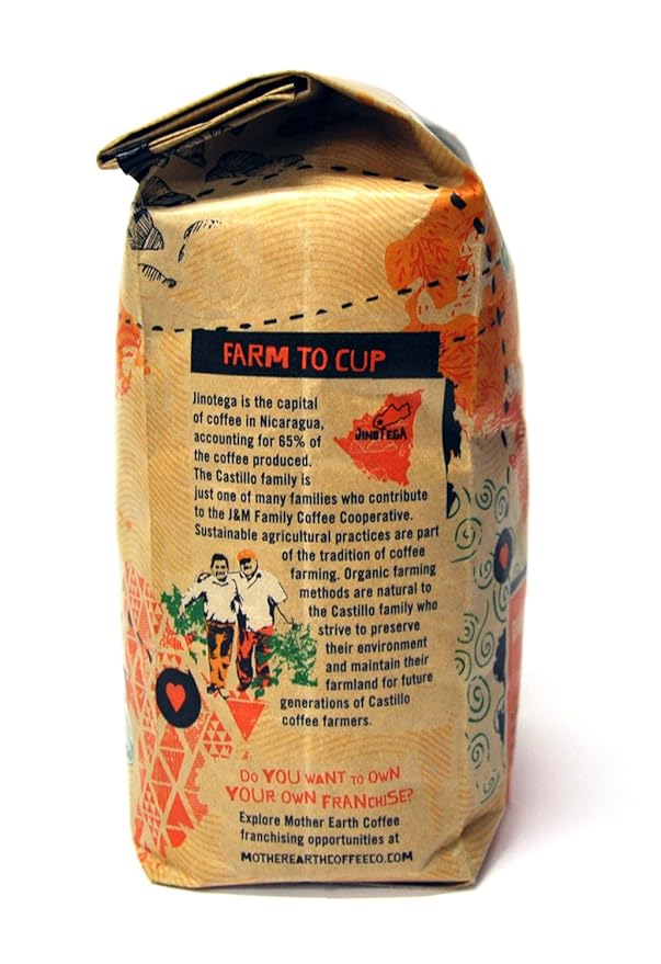 Mother Earth Coffee Organic Medium Roast Blend Whole Bean 32 oz.