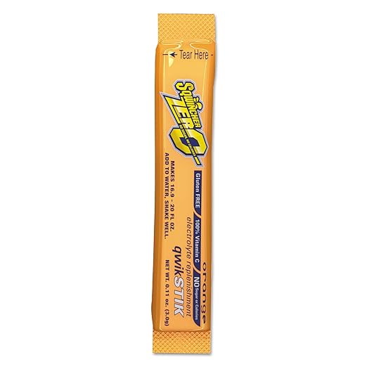 Sqwincher 060100-OR Sugar-Free Qwik Stik 0.11 oz. Tube Orange (Pack of 500)
