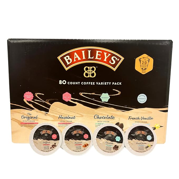 Single Serve Coffee 80 Count Variety Pack - Original Hazelnut Chocolate and French Vanilla (20 Cups Each)