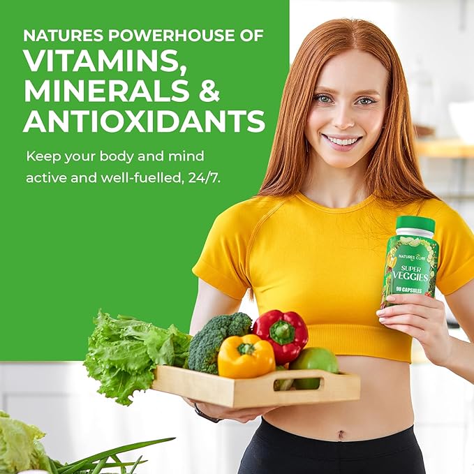 Nature's Core Fruit and Veggie Supplement - 360 Capsules -100% Whole Super Fruit and Super Vegetable Supplements &amp Vitamin Made in USA Soy Free Vegan- 90 Count (Pack of 4)