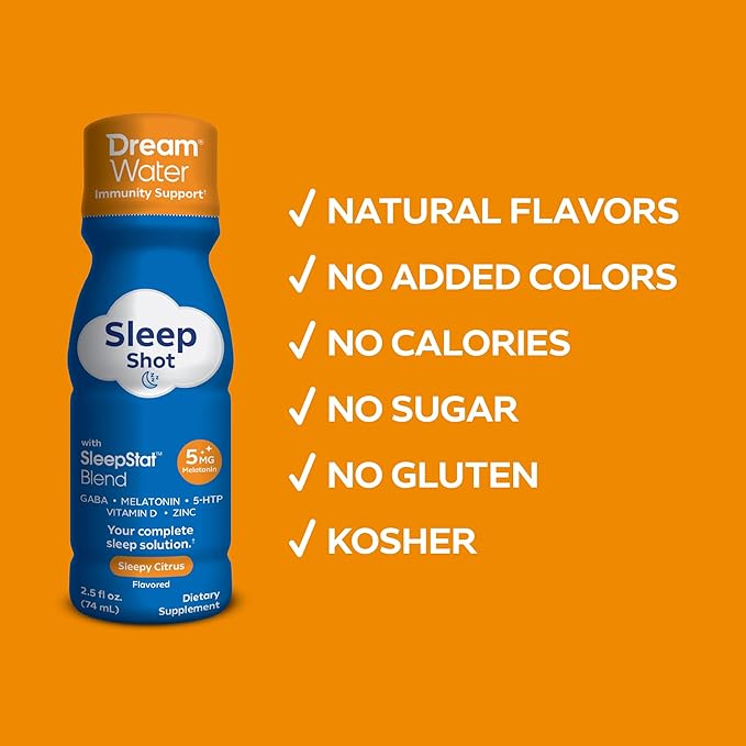 Dream Water: Sleep Aid &amp Immunity Support - Sleepy Citrus - 12 ct
