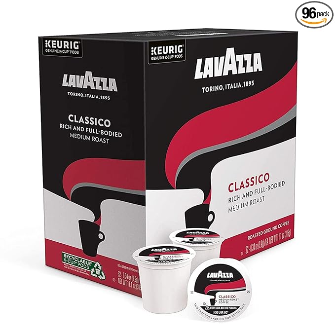 Lavazza Classico Keurig 2.0 K-Cup 96-pack Caps Coffee Capsules Espresso Pods Improved Taste