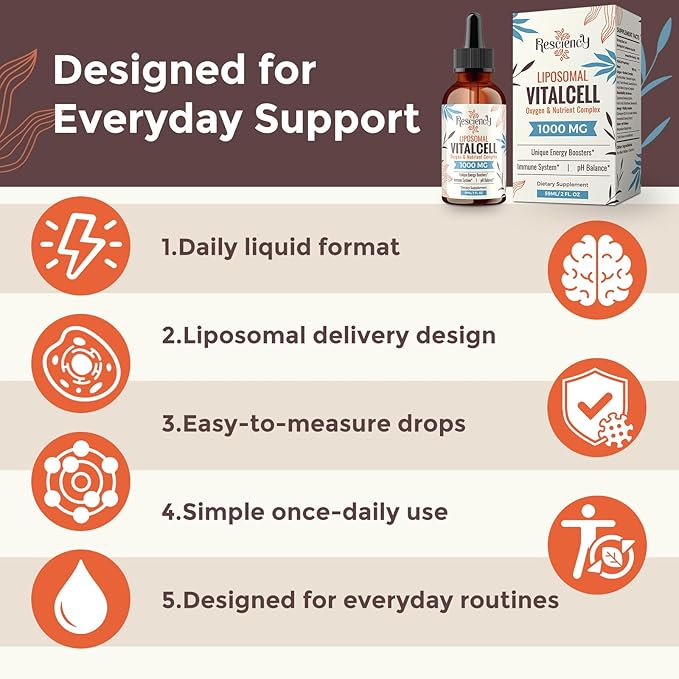 13-in-1 Liquid Oxygen Boost &amp Nutrient Supplement Liposomal Optimized-Delivery Blend with Trace Minerals Amino Acids CoQ10 B Vitamins &amp Fulvic Acid Daily Wellness Liquid Oxygen Drops 4 f