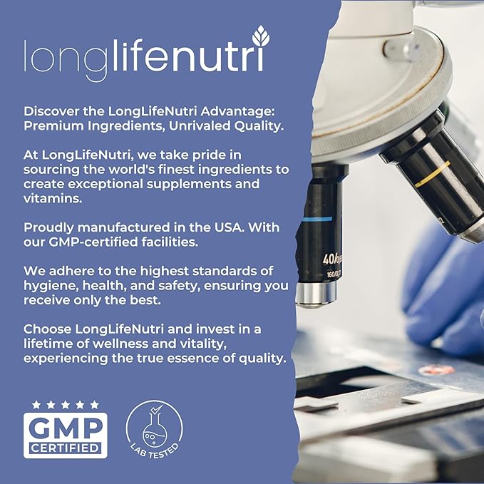 LongLifeNutri Maqui Berry 1000 mg – 240 Veg Caps (4-Month Supply) Organic Antioxidant Superfruit Vegan Non-GMO GMP-Made in USA
