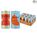 De Soi Happy Hour Duo Mocktails NA Drinks 12 pack - Adaptogen Drink Sparkling Drink with Calming Botanicals Mocktail Drinks Gluten Free No Artificial Flavors - (Haute Margarita + Spritz Italiano)