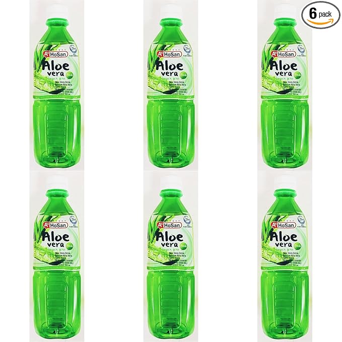 Aloe Vera Drink 500ml Bottles Pack of 6 Natural Flavor