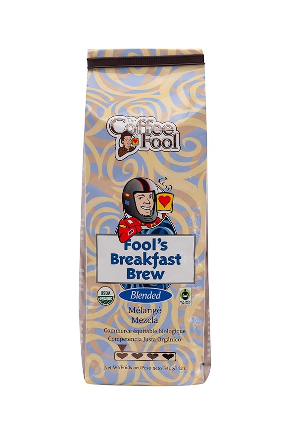 Coffee Fool's Organic Fair Trade Breakfast Brew (Drip Grind)