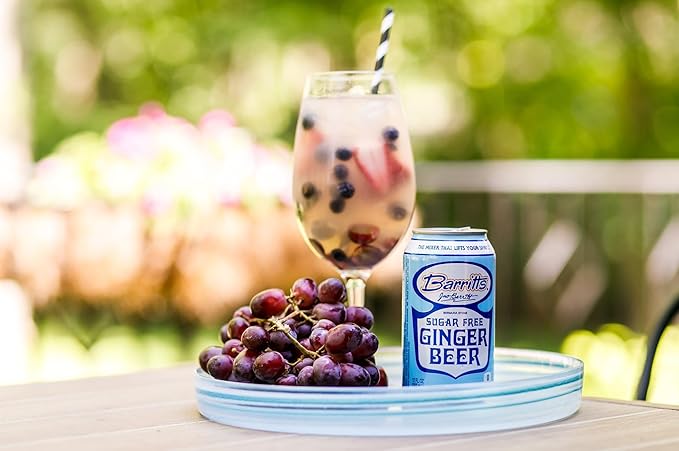Barritt's Sugar Free Diet Ginger Beer Non-Alcoholic Soda Cocktail Mixer 12 fl oz Cans 24 Pack No Aspartame