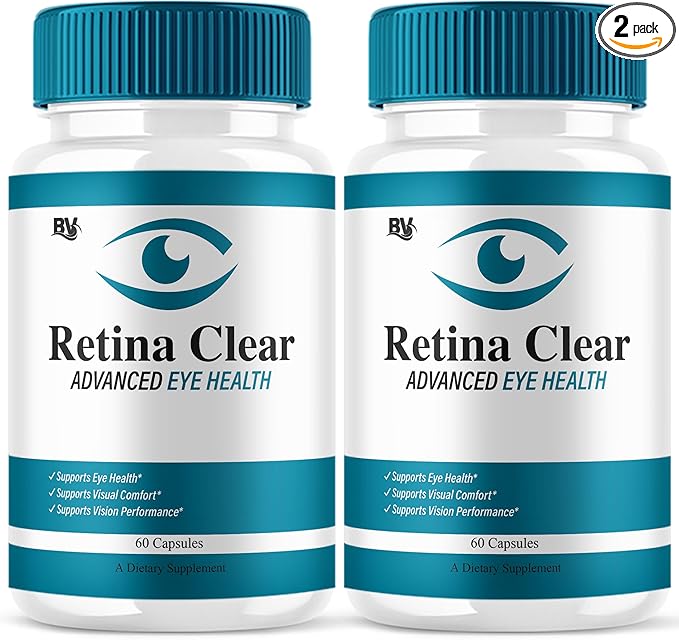 (2 Pack) Retina Clear Advanced Eye Health Supplement Retina Clear Max Strength Overall Vision &amp Wellness Supplement RetinaClear Advanced Vision Support and Eye Health Formula Pills (120 Capsules