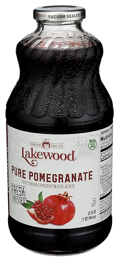 Lakewood Pure Pomegranate Juice - Pomegranate - Case of 12 - 32 Fl oz.