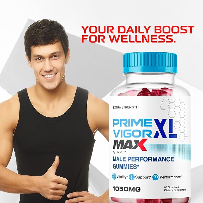 (2 Pack) Prime Vigor XL Max - PrimeVigor XL Max Gummies for Men - Maximum Strength Prime Vigorxl Male Gummys PrimeVigorMax Advanced Formula PrimeVigorGummies Supplement 120 Gummies for 2 Months