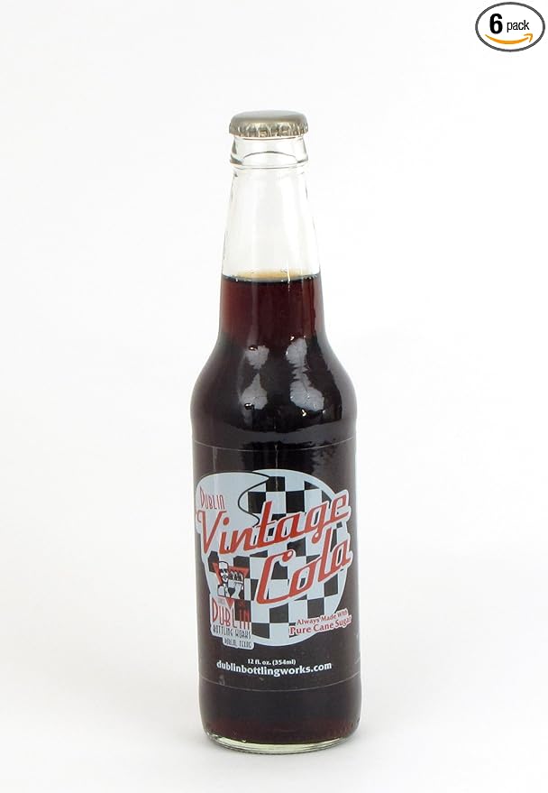 Retro Soda Sweetened with Pure Cane Sugar 12oz Glass Bottles (Pack of 6) (Dublin Vintage Cola)