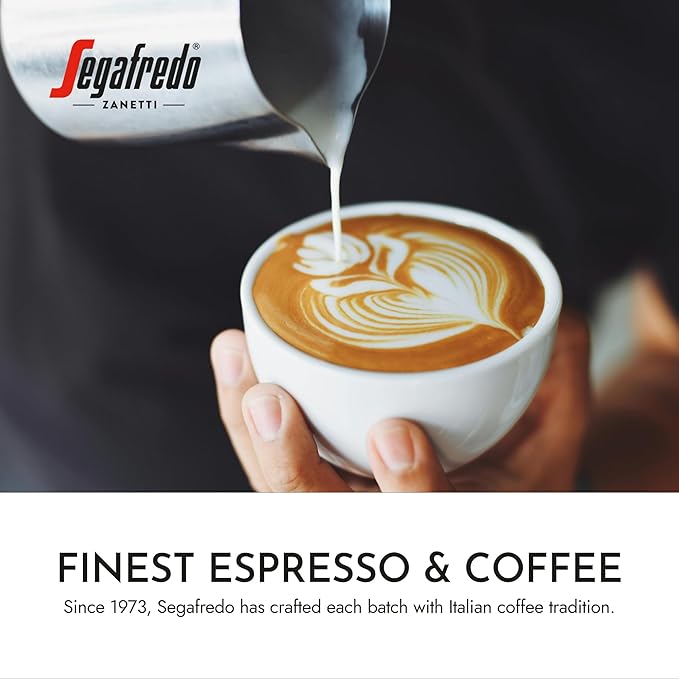 Segafredo Zanetti Ground Coffee – Made with Arabica Coffee – Dark Roast Smoky with Hints of Roasted Nuts &amp Dark Chocolate – South American Blend – Rich Full-Bodied – Enzo 10oz Bag Pack of 6