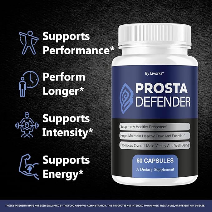 ProstaDefender - Official ProstaDefender Capsules Support Supplement Premium Advanced Natural Formula Daily Pills Multivitamin for Overall Health &amp Wellness 60 Capsules for 1 Month