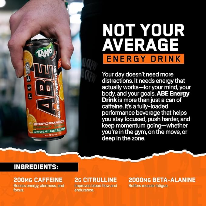 All Black Everything Performance Energy Drink | Zero Calories Sugar Free | 200mg Caffeine | Beta Alanine &amp Citrulline | Pre-Workout Sport Drink for Men &amp Women | ICEE Blue Raspberry | 12 Pack