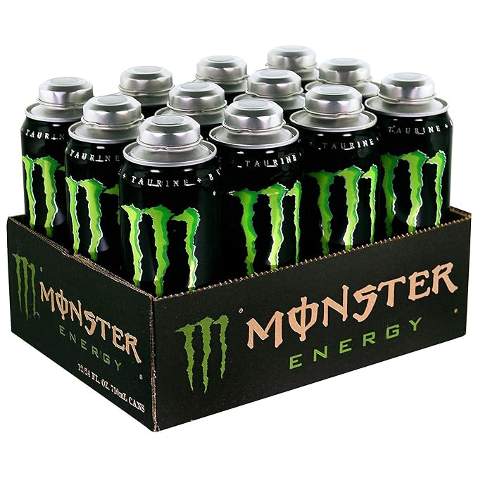 Monster Energy 24 ounce cans with Resealable Lids (Mega Monster 12 Cans)