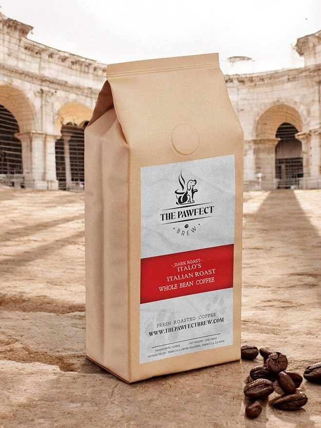 Dog Lover’s Coffee – Italo’s Italian Roast – Dark Roast by The Pawfect Brew – Specialty-Grade Drip Grind Freshly Roasted to Order – Bold &amp Smooth – 25% of Profits Donated to Animal Rescue – 1LB B