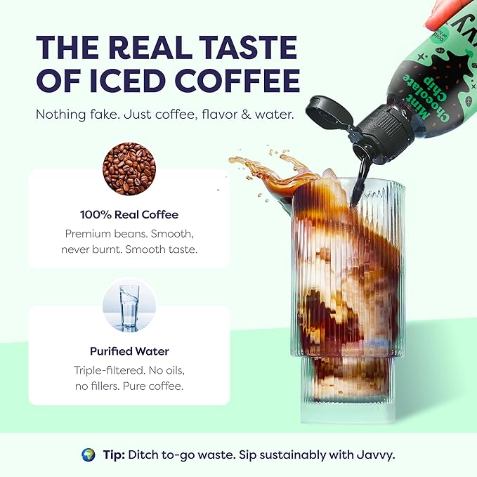Coffee Concentrate - Limited Release Flavors - Cold Brew Coffee Perfect for Hot or Iced Instant Coffees Hot Drinks Cold Brew Concentrate 35 Servings - Mint Chocolate Chip