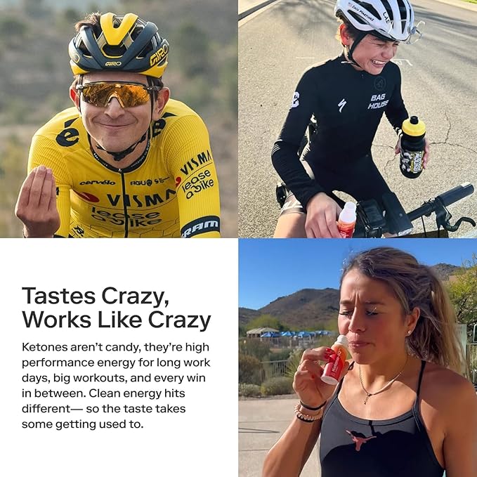 Ketone-IQ No Caffeine Exogenous Ketones Energy Shots - 24 Pack of Caffeine Free Energy Drinks with 10g Ketones - Sugar Free Salt Free and All Natural (Raspberry Lemonade)