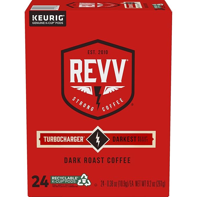 REVV Turbocharger Keurig Single-Serve K-Cup Pods Dark Roast Coffee 96 Count