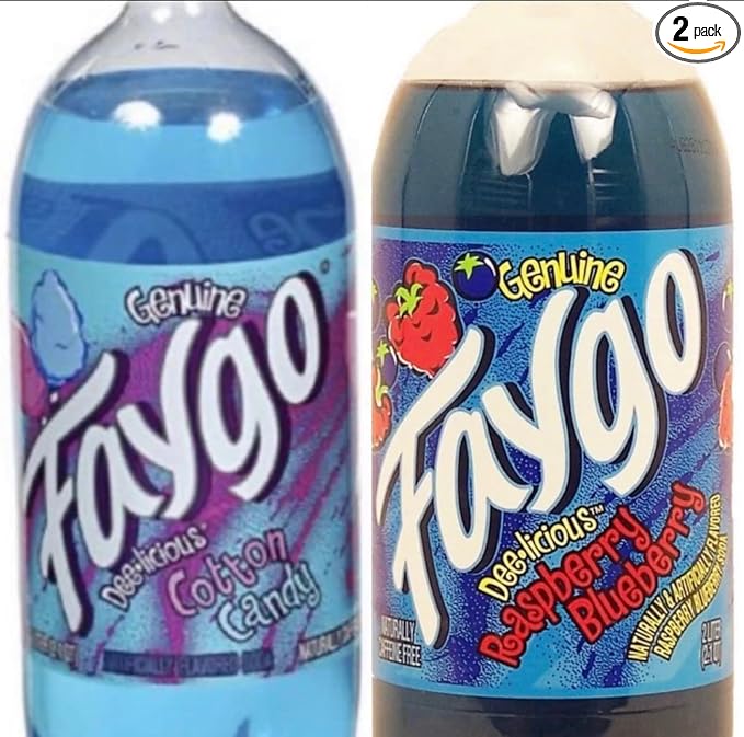 Cotton Candy 2 Liter and Raspberry Blueberry 2-liter (faygo 2pack)