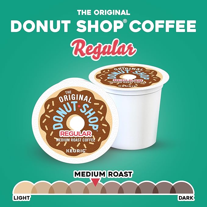 The Original Donut Shop Regular Single-Serve Keurig K-Cup Pods Medium Roast Coffee Pods 48 Count