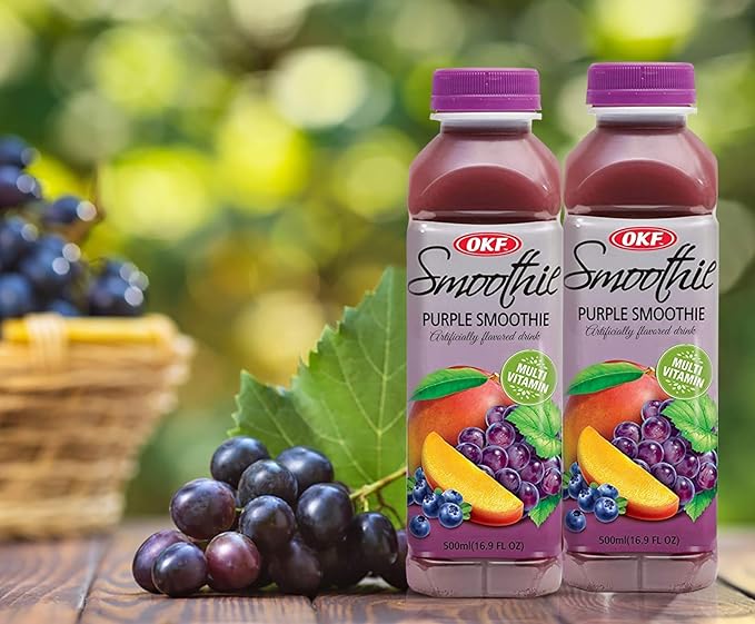 OKF Smoothie Multi Vitamin Premium New Drink 16.9 Fluid Ounce (5 Flavor Variety Pack 12 Pack)