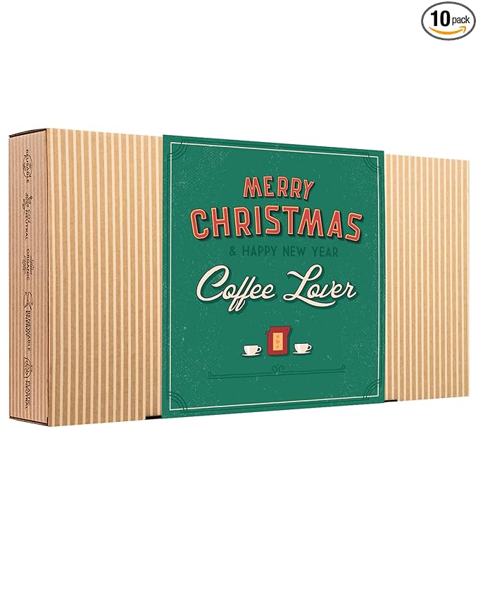 Christmas Coffee Gifts for Men &amp Women - 10 of the World's Finest Single Estate Specialty Coffees in Sampler Box for Coffee Lovers | Perfect Secret Santa Gift Set Idea with Unique Coffeebrewers