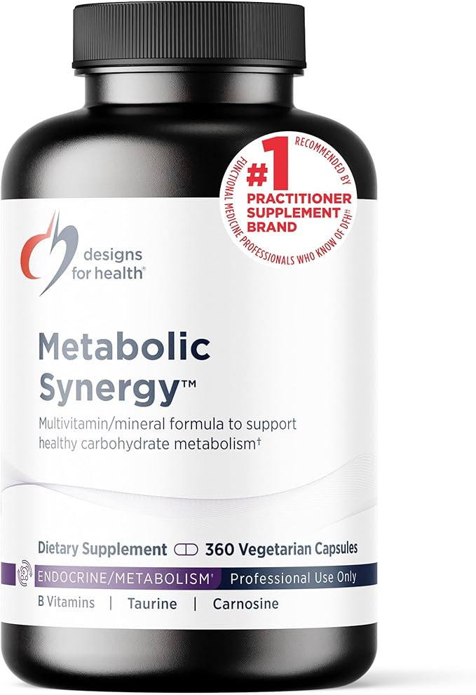 Designs for Health Metabolic Synergy - Multivitamin and Mineral Supplement with Chromium Zinc Selenium R-Lipoic Acid Vitamins + More (360 Capsules)