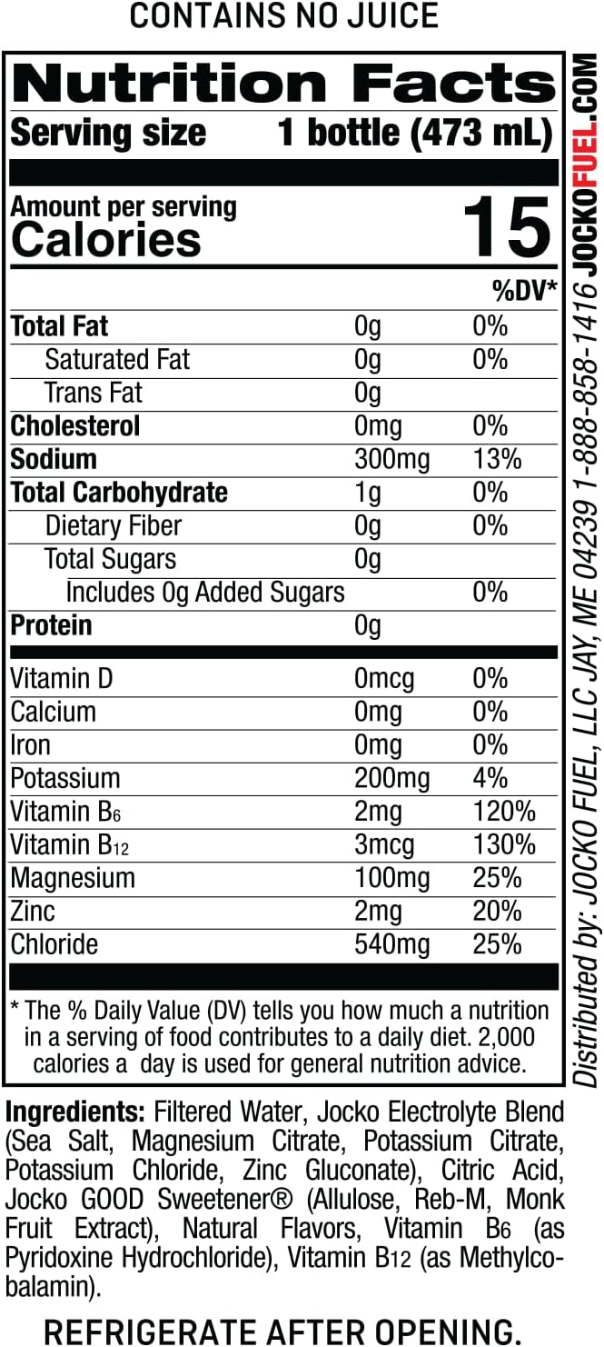 Jocko Fuel Hydrate Electrolyte Drinks - Sports Drink Hydration Amplifier Thirst Quencher - Scientifically Formulated Electrolyte Blend Fruit Punch Flavor 16 Oz (12 Pack)