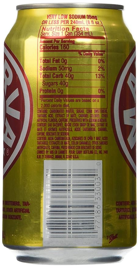 Materva Soda 12oz Can (Pack of 18 Total of 216 Fl Oz)