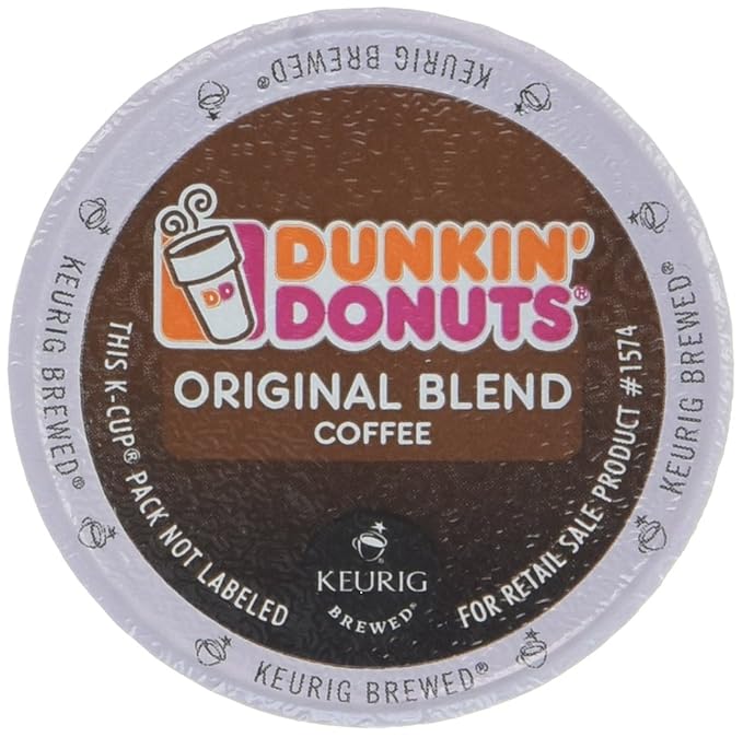 Dunkin' Donuts Original Blend Medium Roast Coffee 12 K Cups for Keurig Makers