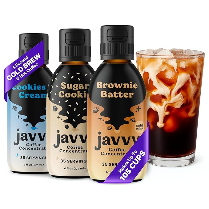 Coffee Concentrate Bundles - Cold Brew Coffee Perfect for Hot or Iced Instant Coffees Hot Drinks Cold Brew Concentrate - Cookie Concentrates Bundle