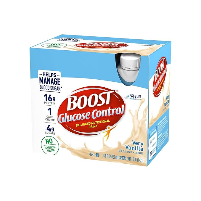 Boost Nutritional Drink Variety Pack 1 Pack Vanilla &amp 1 Pack Strawberry 6-8 fl oz Bottles/Pack (2 CT Variety Pack)