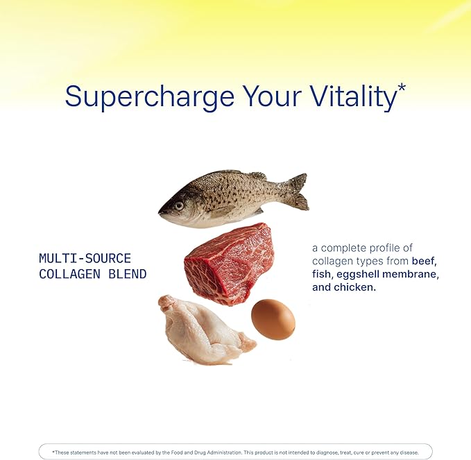 ProHealth Longevity Collagen Complete Powder - for People Over 40. 20g Multi Collagen. Hyaluronic Acid. for Joints Bones Hair Skin Muscles Gut - 30 Servings - (3 Pack)