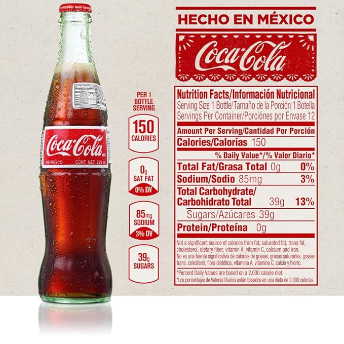 Coke Sprite Fancy Soda Glass Bottled 24 Variety Pack - by Voodoux Packaging