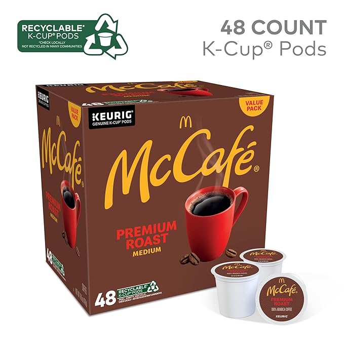 McCafé Premium Roast Keurig Single Serve K-Cup Pods Medium Roast Coffee Pods 48 Count