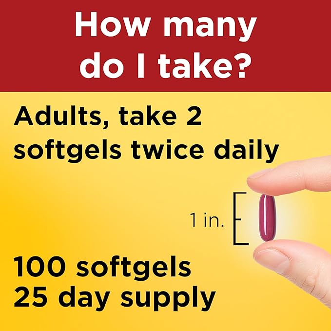 Nature Made CholestOff Plus Dietary Supplement for Heart Health Support 100 Softgels 25 Day Supply