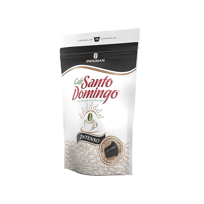 Café Santo Domingo Intenso Capsules - Compatible with Nespresso Original Brewers - Product from the Dominican Republic (50 Count)