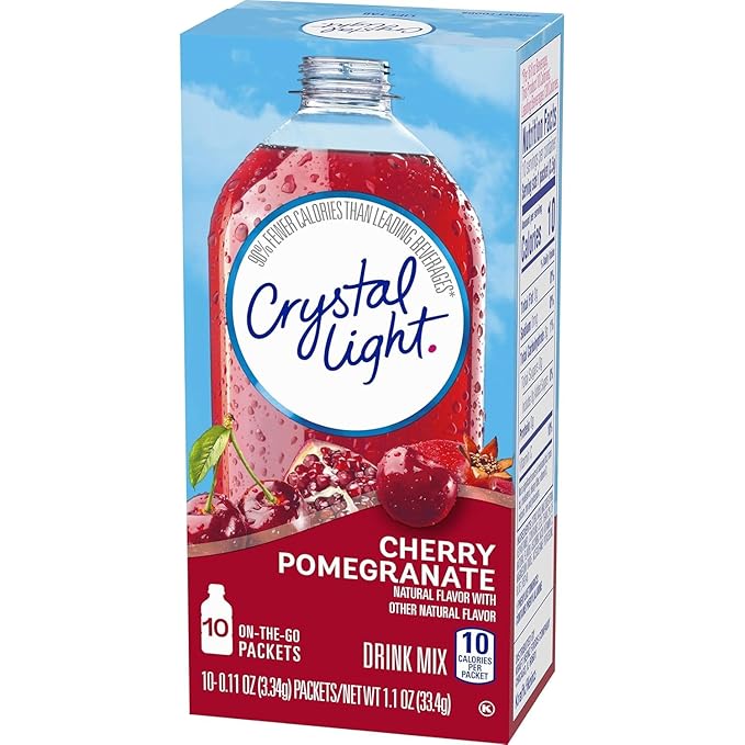 Crystal Light On The Go Cherry Pomegranate Ice Drink Mix 10-Packet Box (Pack of 6)