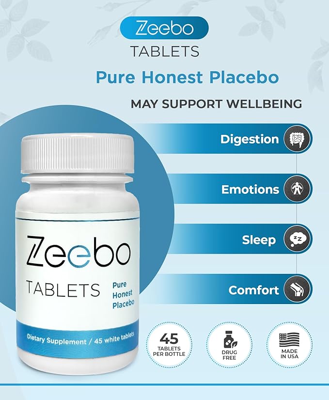 Zeebo Placebo Pills - Choose Tablet or Capsule Form (Tablets)