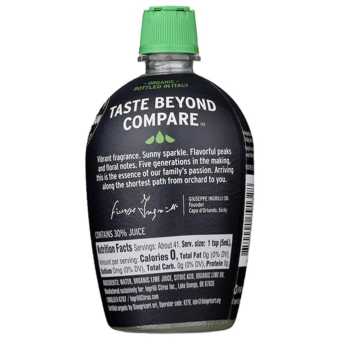 Ingrilli Organic Lime Squeeze 7 Fl Oz Bottle (Pack of 12)