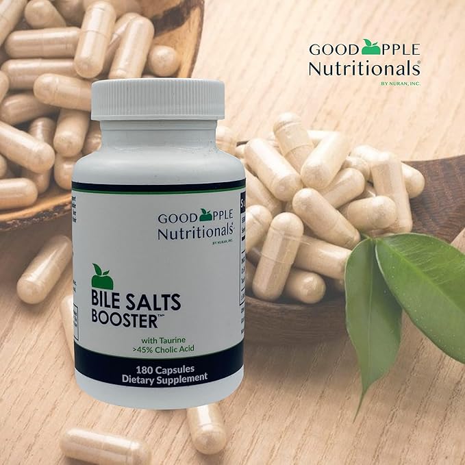 Bile Salts Booster | Supports Gallbladder/No Gallbladder | Ox Bile &amp Taurine Gallbladder Supplement | Gas &amp Bloating | Digestive Aid Especially fats | 180 Capsules - 110 mg