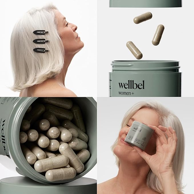 WELLBEL Women + Clean Supplement for Hair Skin and Nails Vegan Gluten Free Non GMO 90 Count