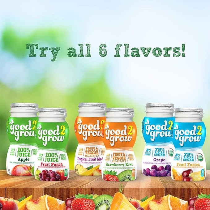 good2grow Surprise Character 6 Pack 100% Apple Juice Spill Proof Tops New Characters Available Every 2 Months 6-Ounce Bottles Non-GMO with no Sugar Added and Excellent Source of Vitamin C