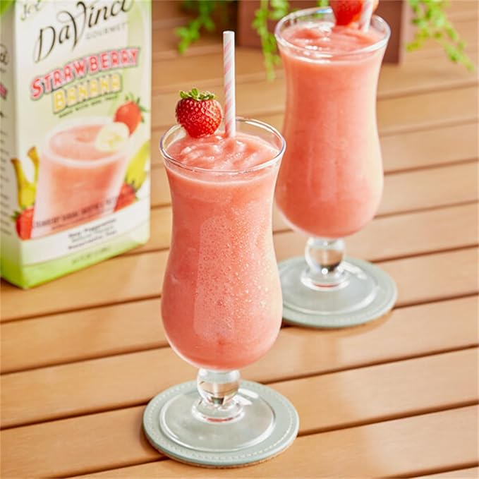 FixtureDisplays Gourmet 64 Fluid ounce Strawberry Banana Real Fruit Smoothie Mix WS-711FRTSTRBAN-NF