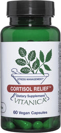 Vitanica Cortisol Relief Dr. Formulated Sleep Stress Cortisol Manager Supplement Vegan 60 Capsules