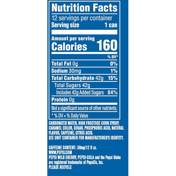 Pepsi Wild Cherry Soda Fridge Pack Bundle 12 fl oz 36 Cans