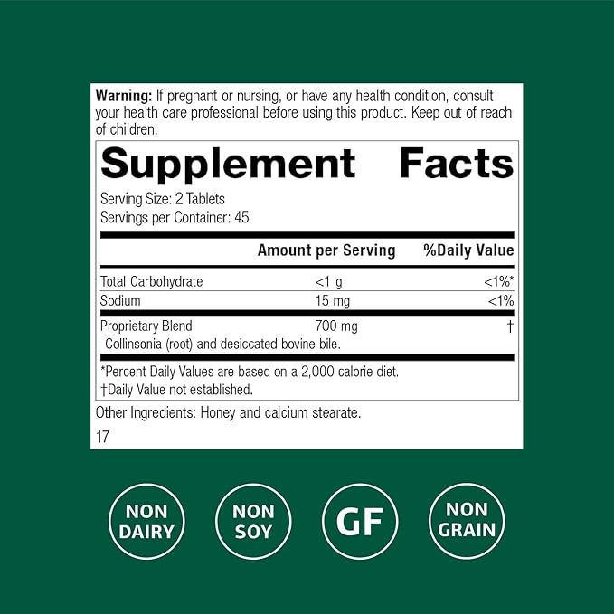 Standard Process Inc. Cholacol - Gallbladder Support Supplement - Fat Digestion Supplement for Digestive Health &amp Bile Support - Gluten-Free Non-Dairy &amp Non-Soy - 90 Tablets
