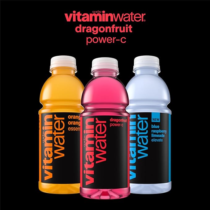 vitaminwater Power-C Dragonfruit Nutrient Enhanced Flavored Water Beverage 20 fl oz Bottles 12 Pack